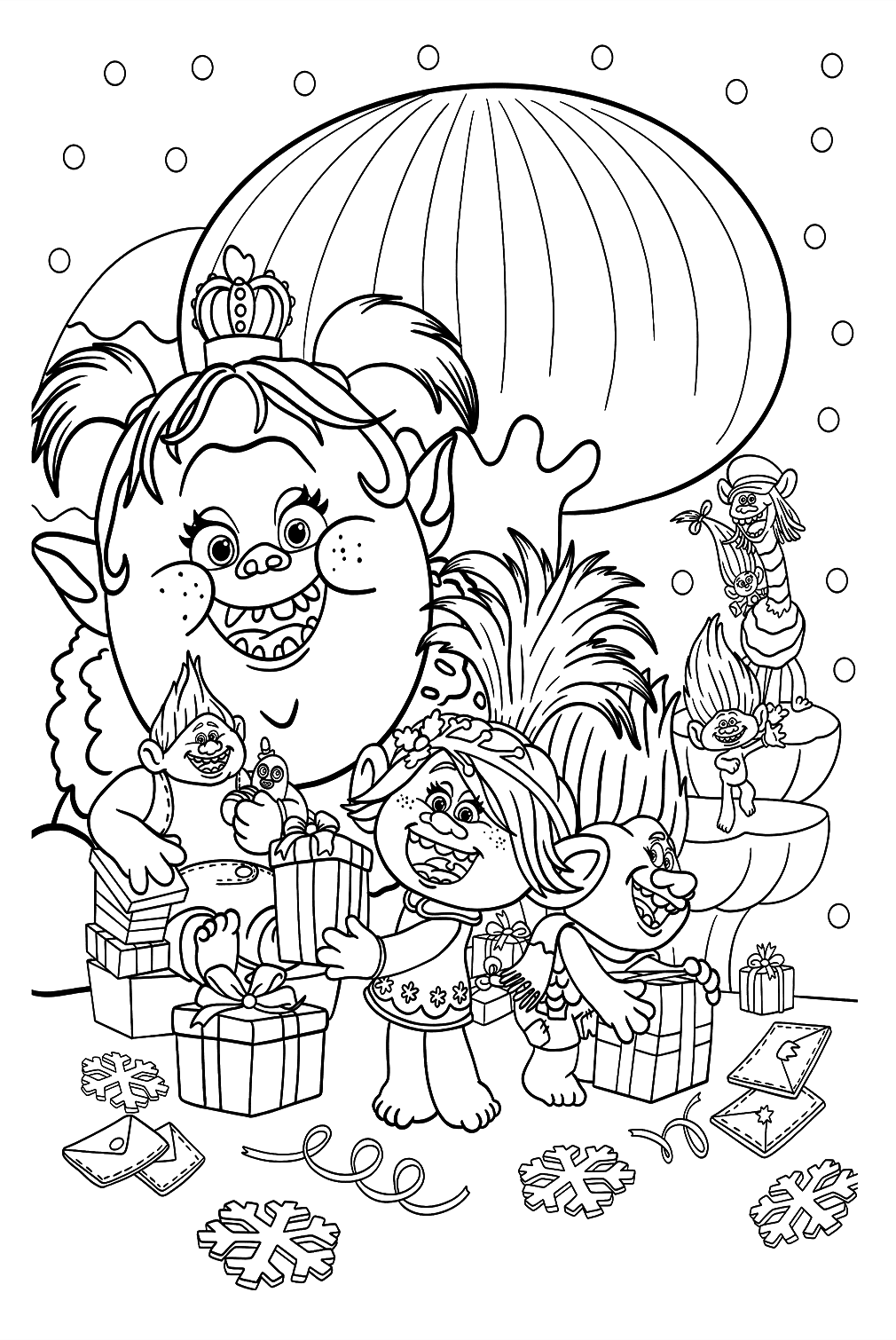 49+ Cheerful Trolls Coloring Pages for Kids