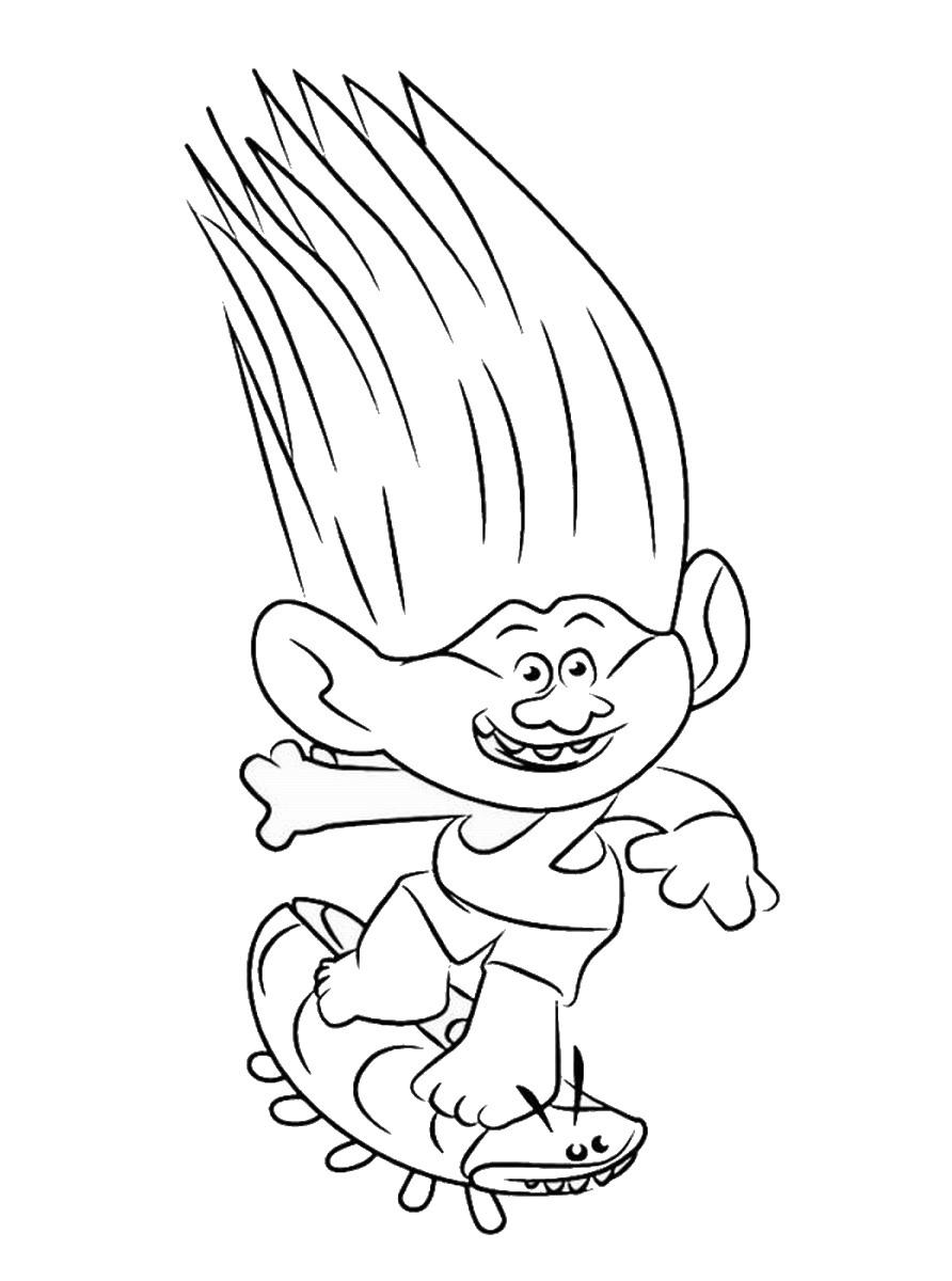 50+ Lovely Trolls Coloring Pages Download FREE