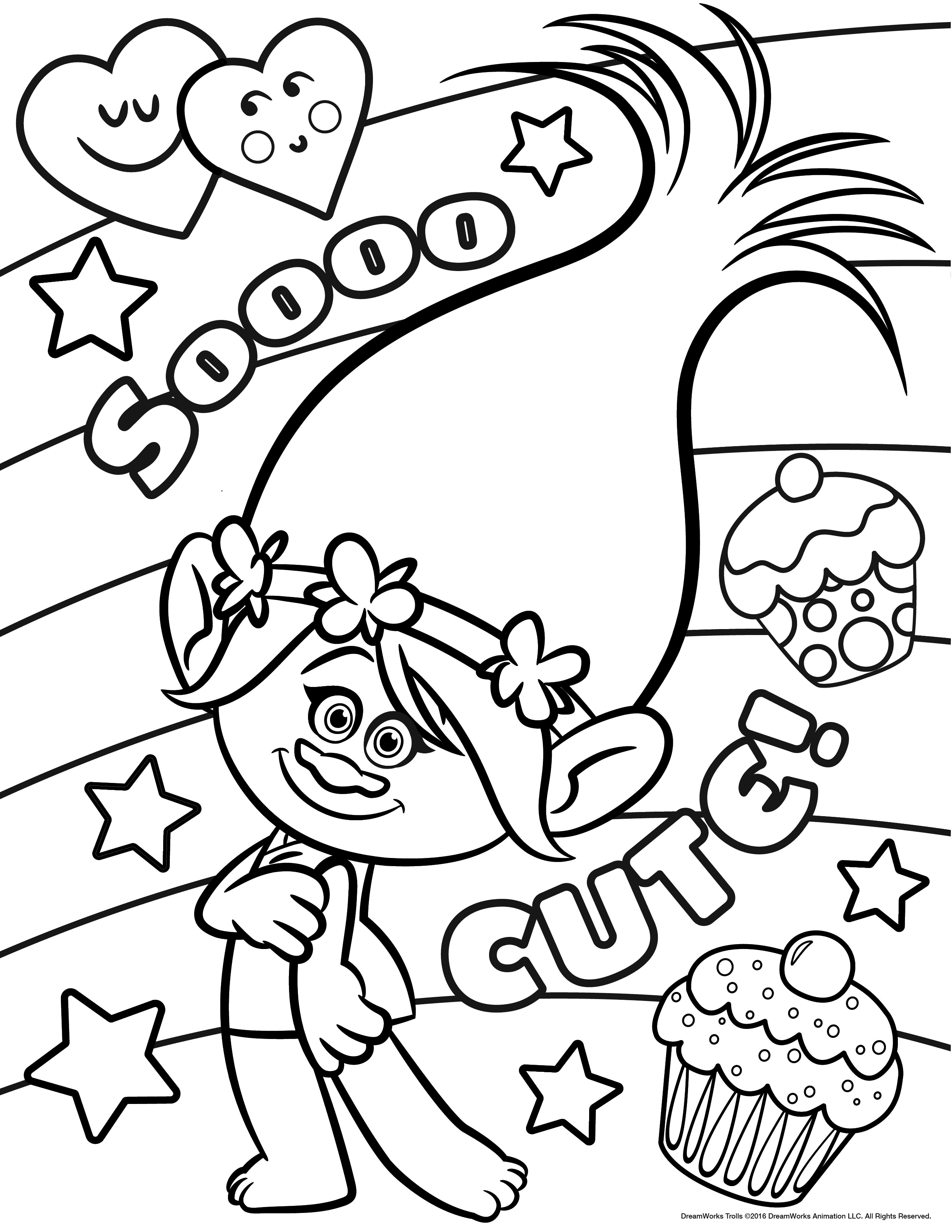 44+ Detailed Trolls Coloring Pages Art