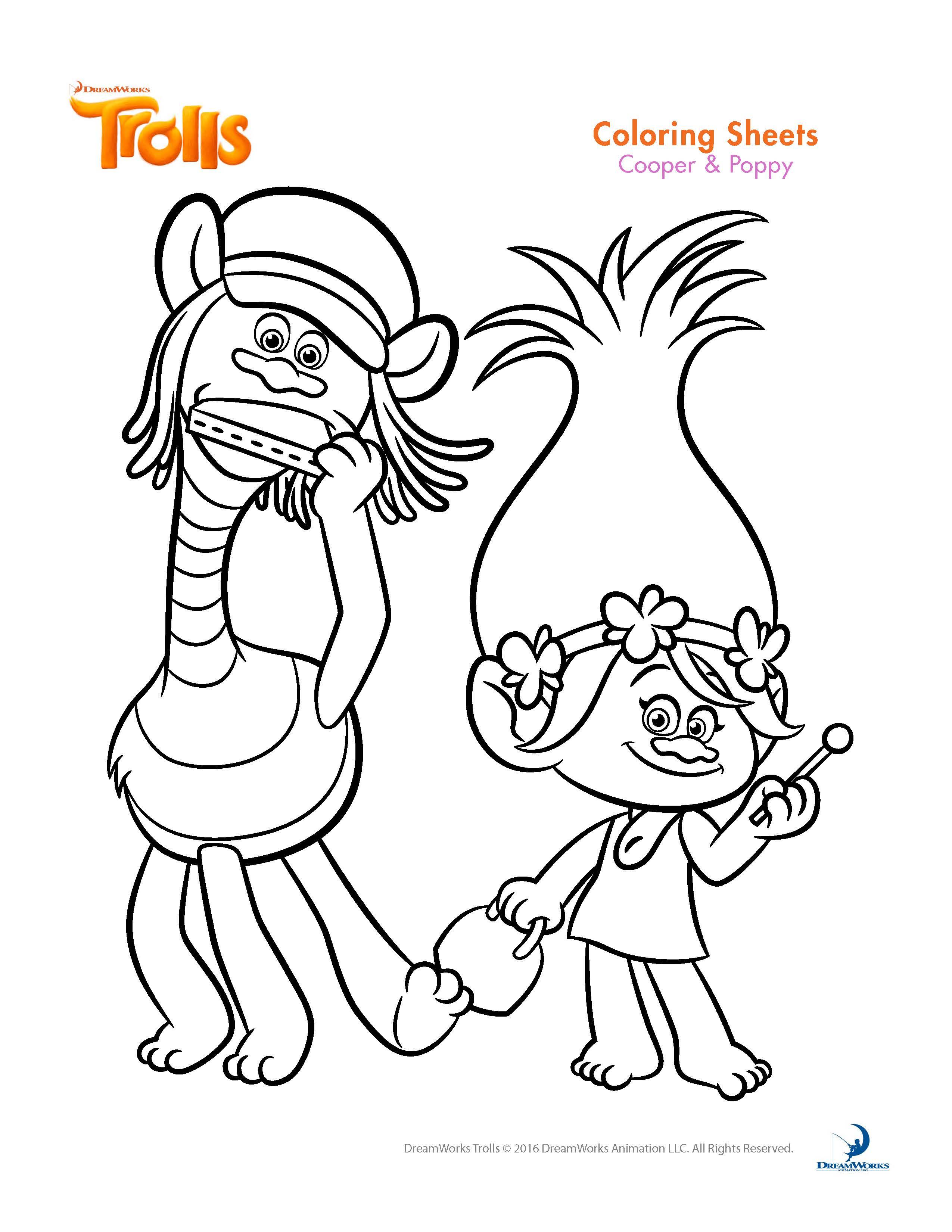 42+ Ultimate Trolls Coloring Pages Cute