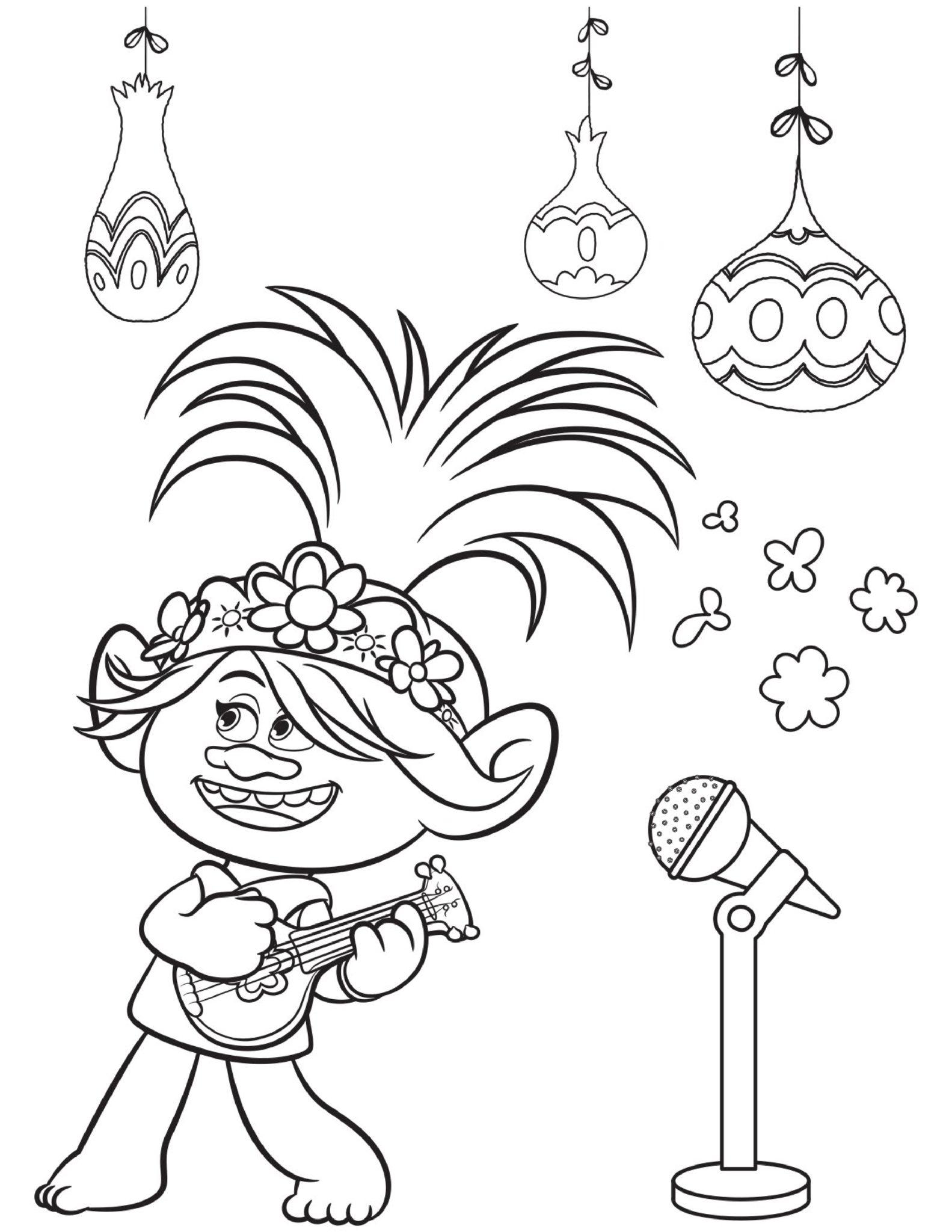 37+ Inspiring Trolls Coloring Pages with Simple Outline