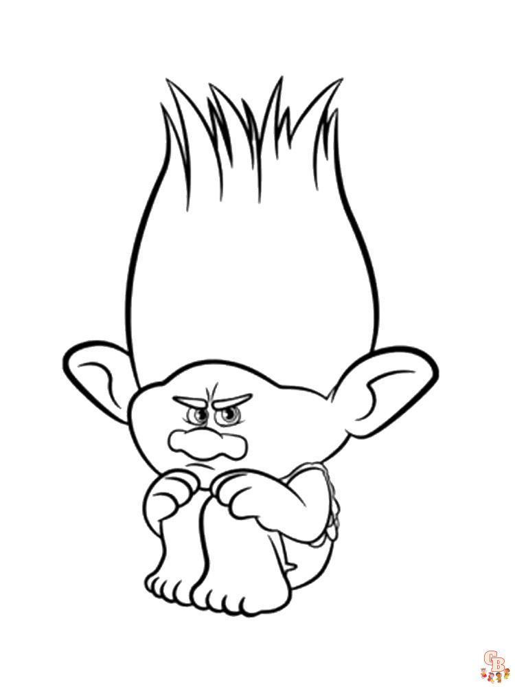 48+ Creative Trolls Coloring Pages with Simple Outline