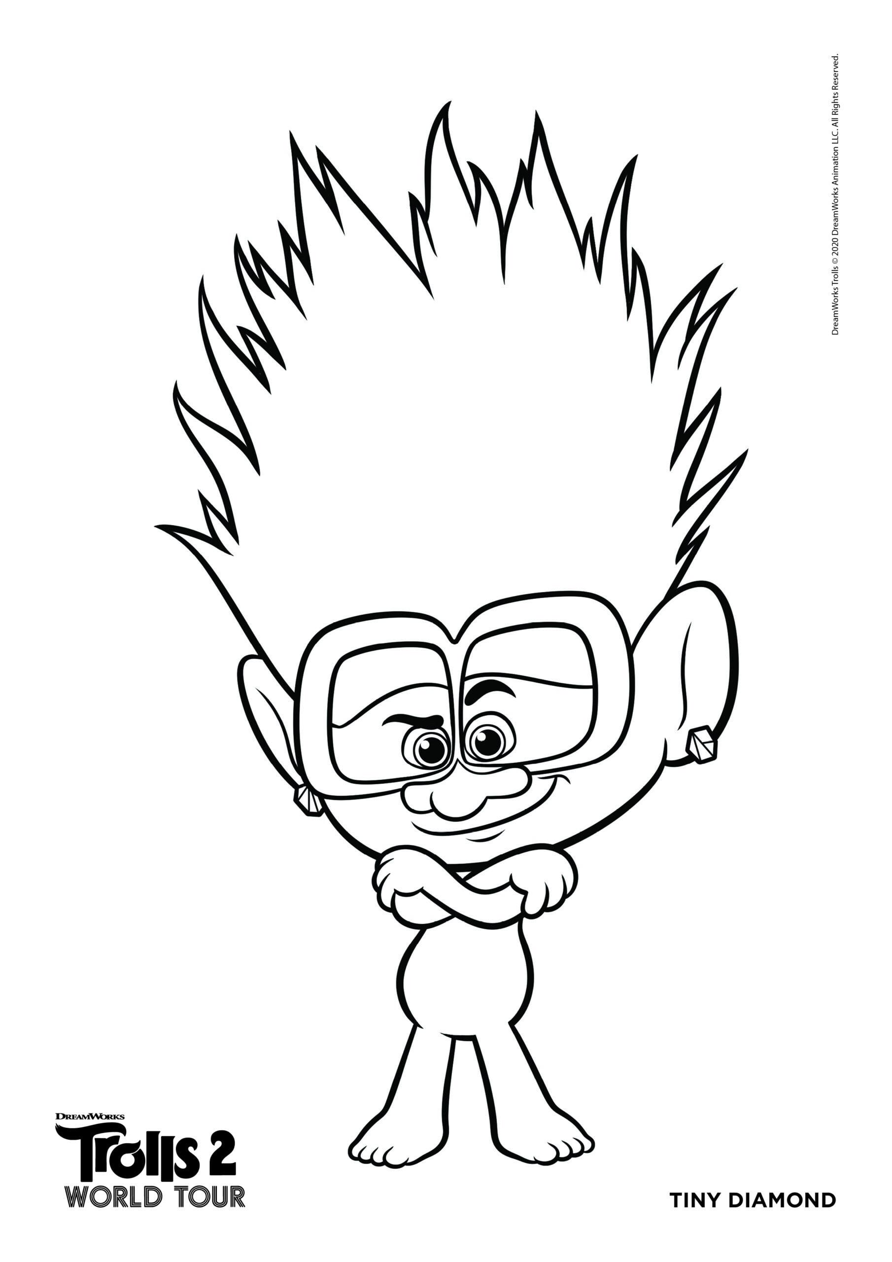 37+ Cute Trolls Coloring Pages Free Printable