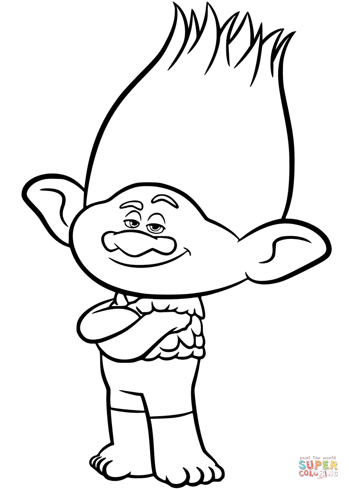 35+ Artistic Trolls Coloring Pages Easy Kids