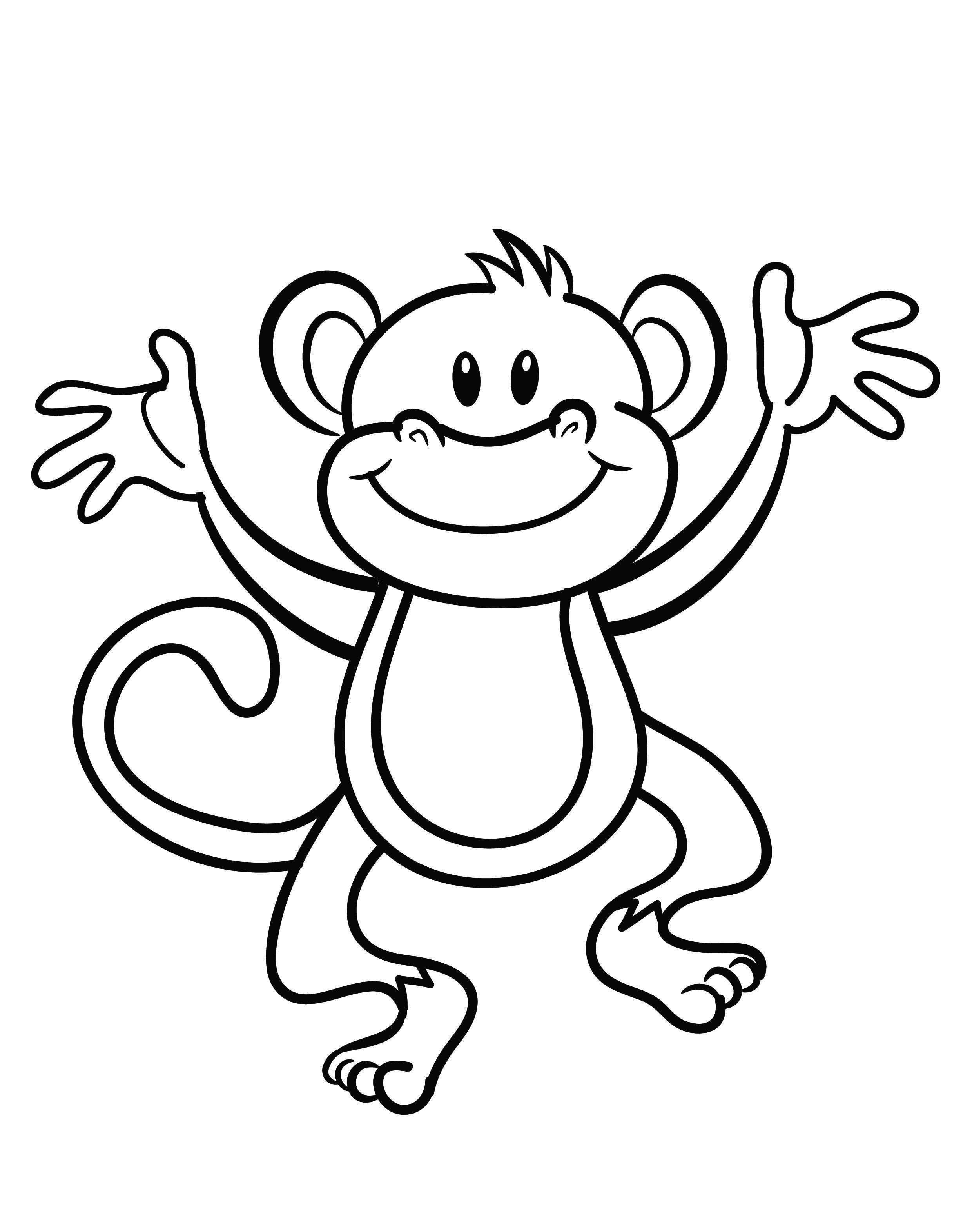 45+ Aesthetic Monkey Coloring Pages Aesthetic