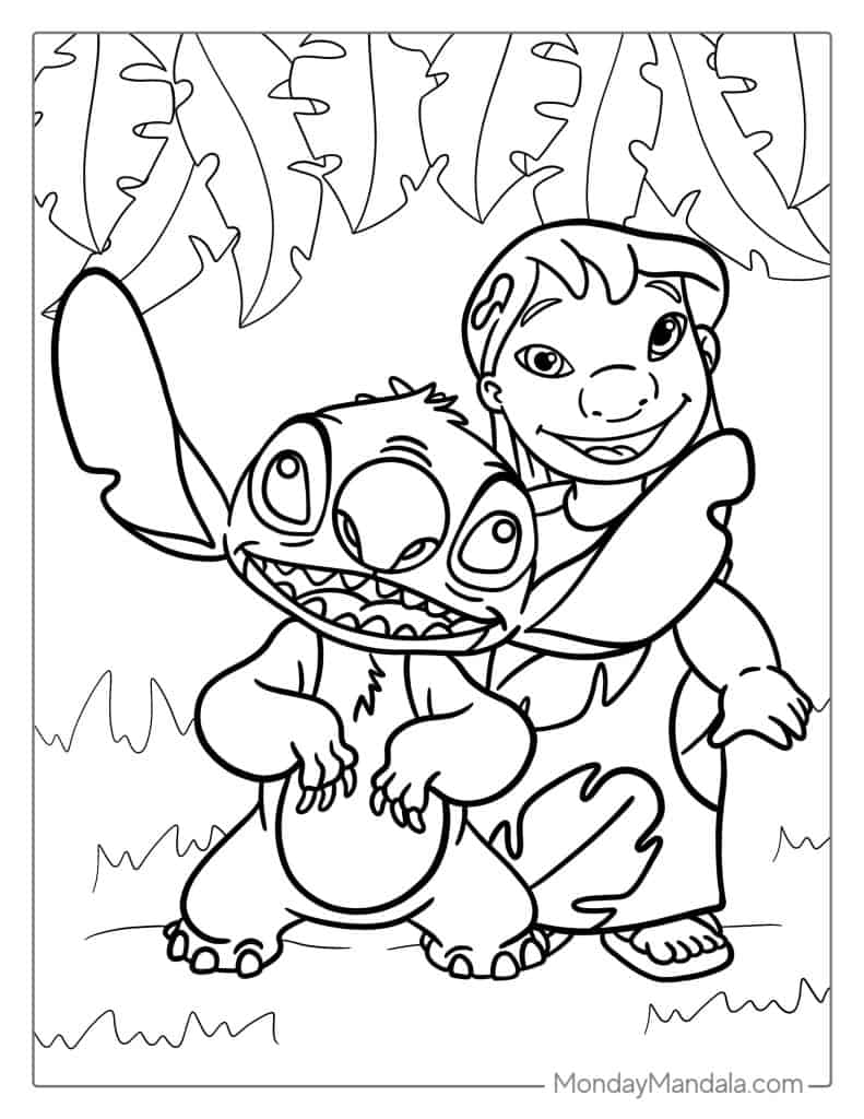 163+ Cute Angry Stitch Coloring Page Printable