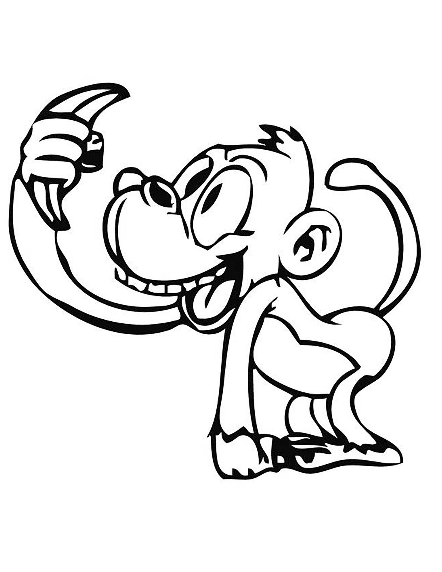 48+ Free Monkey Coloring Pages with Simple Outline