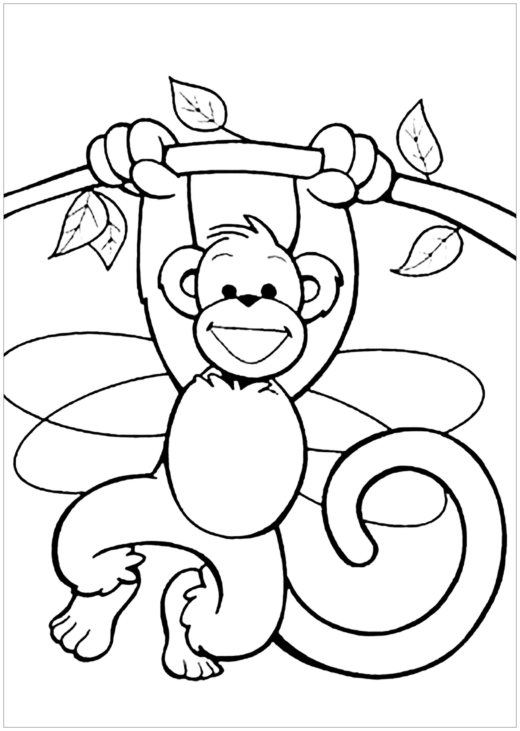 32+ Unique Monkey Coloring Pages Cute