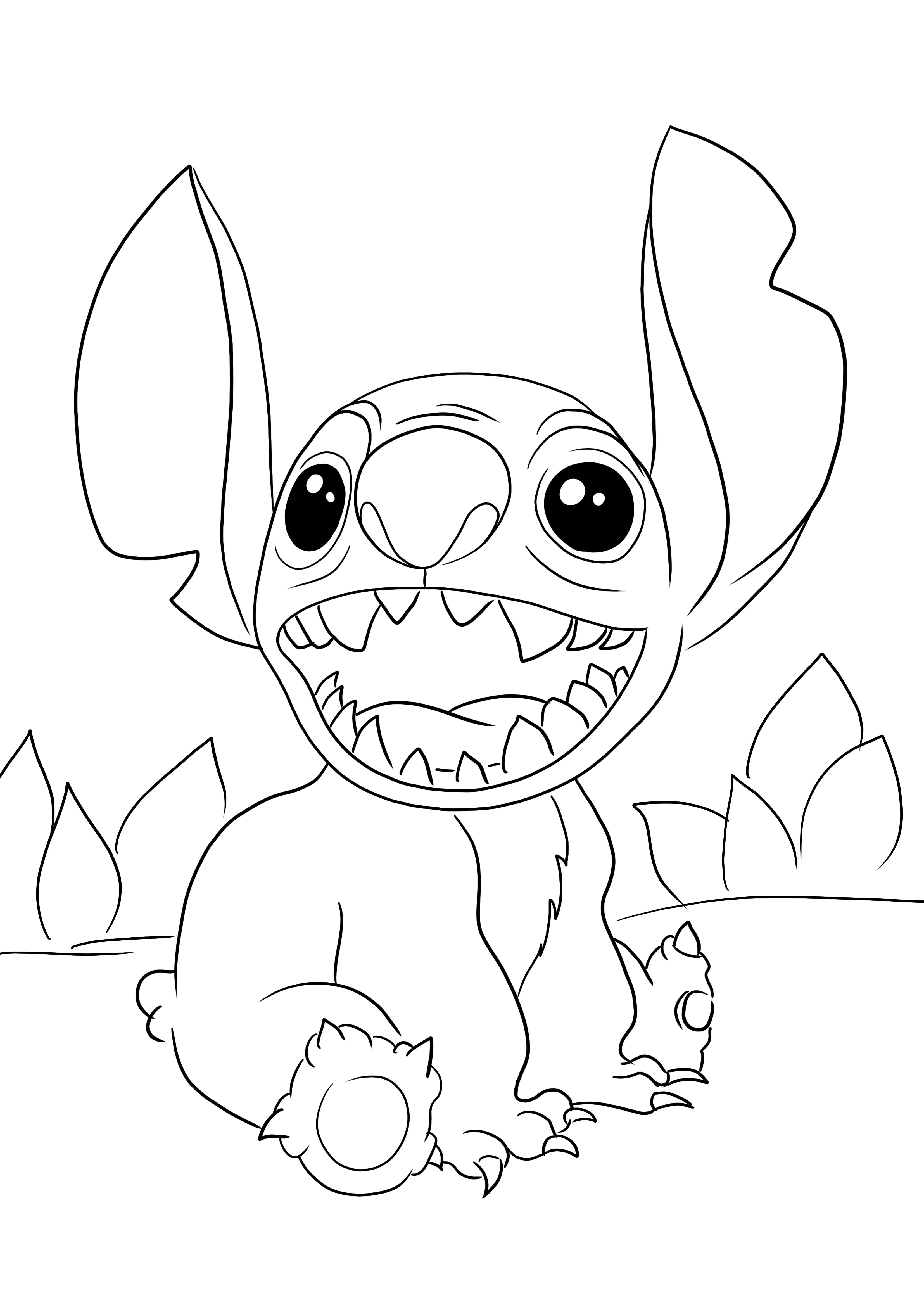 66+ Whimsical Angry Stitch Coloring Page Printable