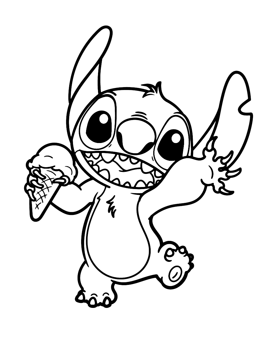 89+ Vibrant Cute Stitch Coloring Pages Printable