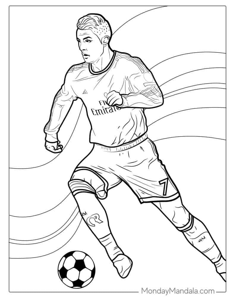 43+ Lovely Ronaldo Coloring Pages for Educational