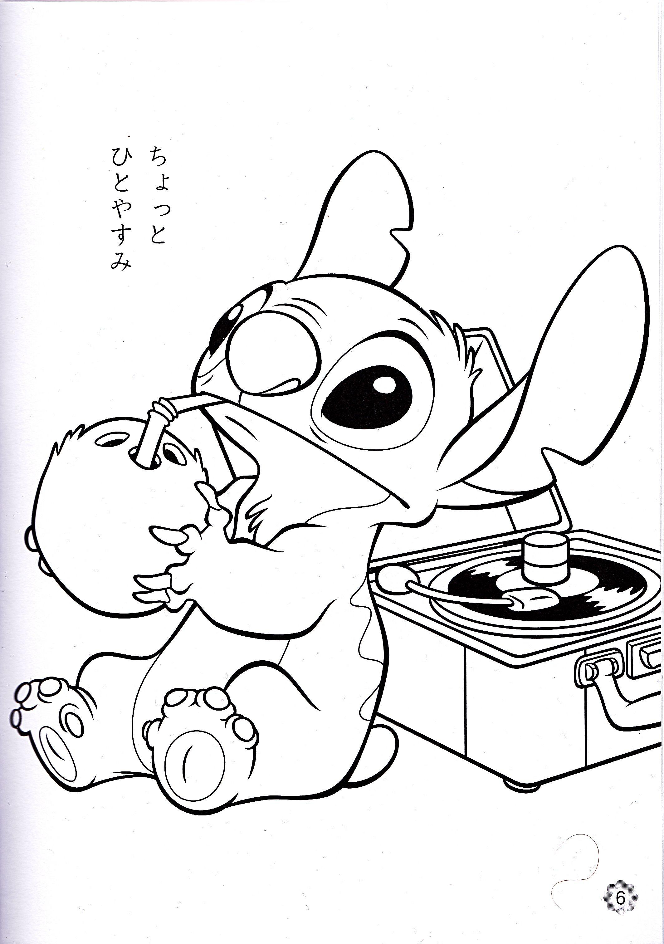 36+ Happy Stitch Sleeping Coloring Pages for Kids and Adult