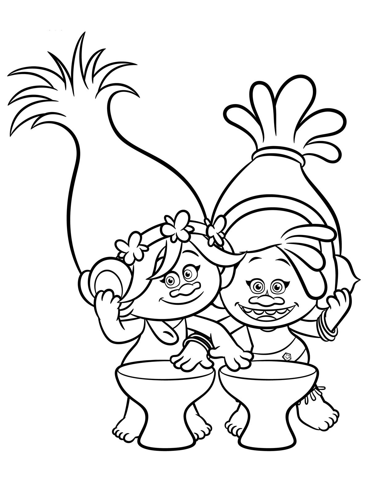 40+ Happy Trolls Coloring Pages Inspirational