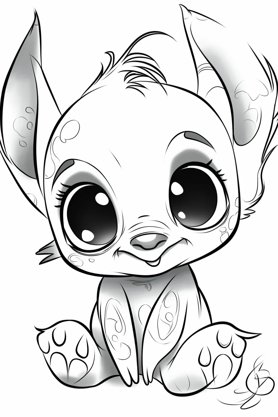 77+ Fantastic Adorable Stitch Coloring Pages Printable