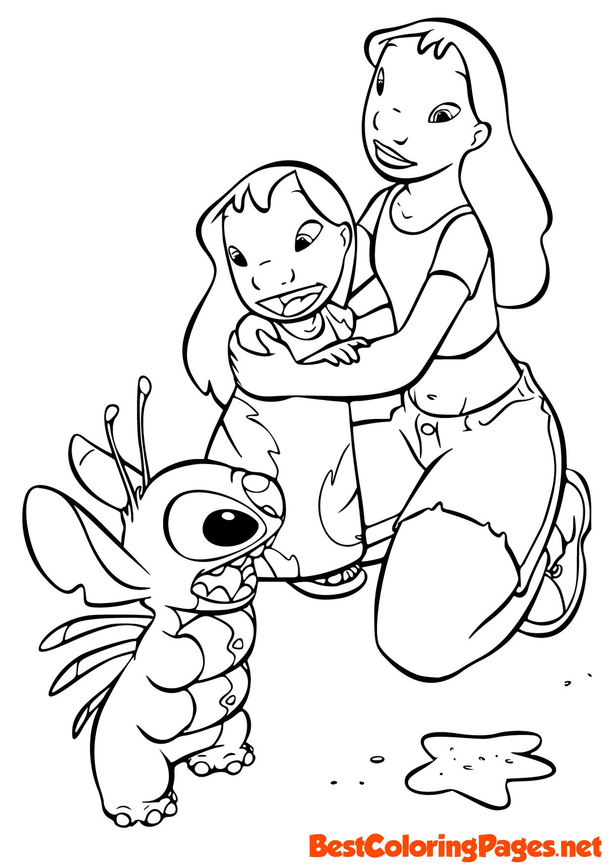 138+ Colorful Angry Stitch Coloring Page Printable