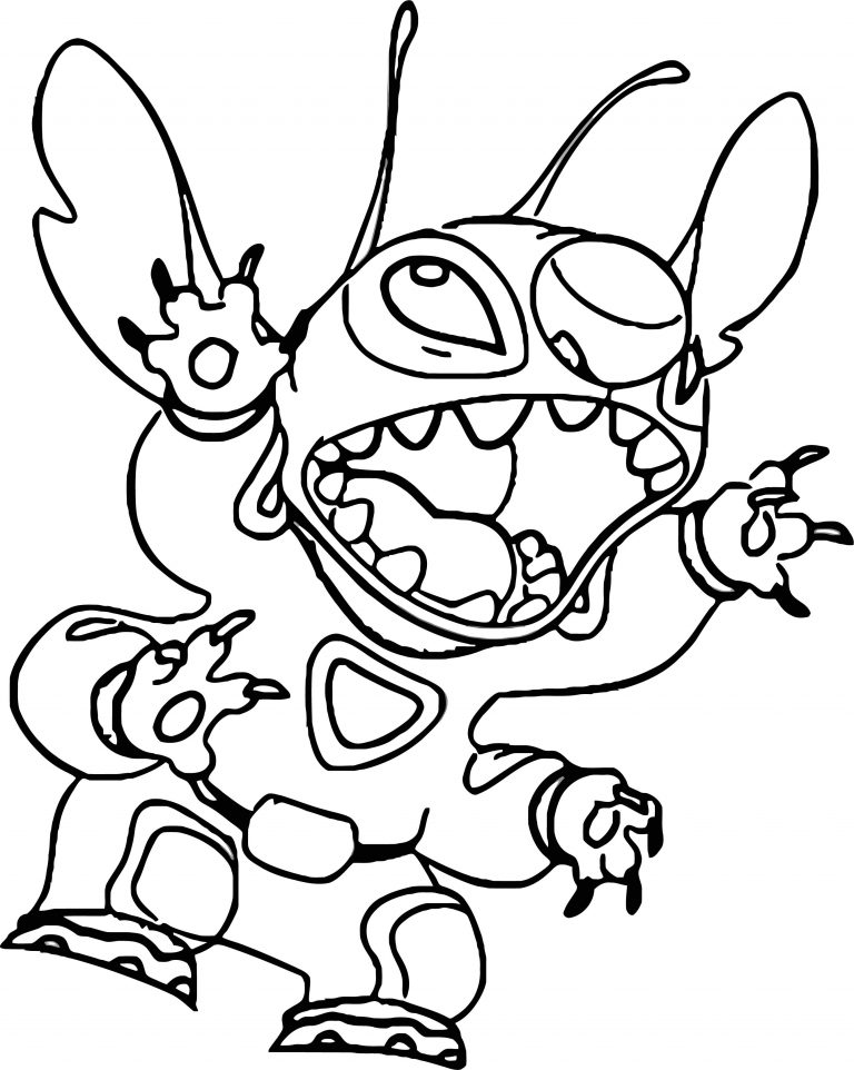 123+ Imaginative Angry Stitch Coloring Page Printable