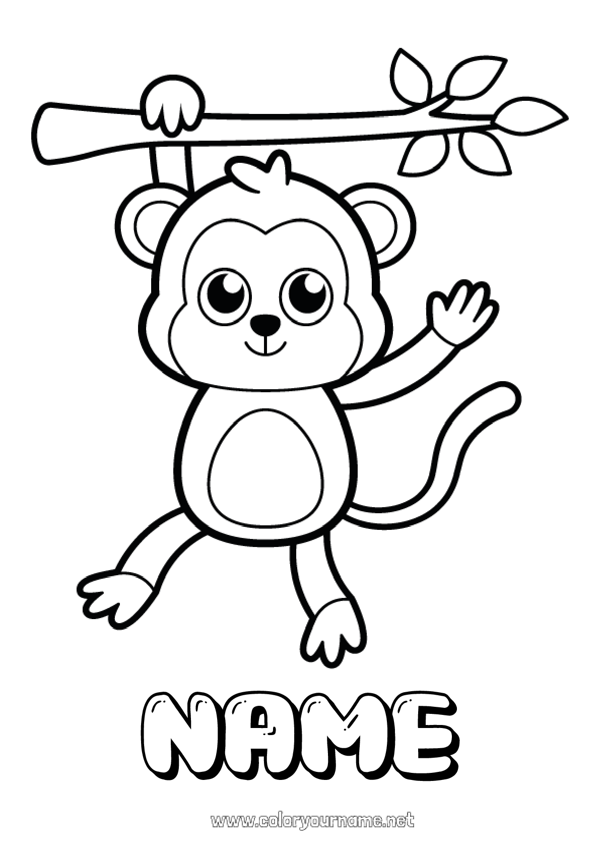 46+ Cheerful Monkey Coloring Pages to Print