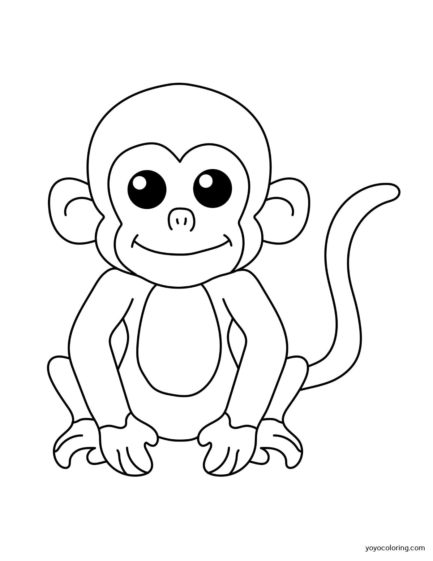 45+ Realistic Monkey Coloring Pages Aesthetic