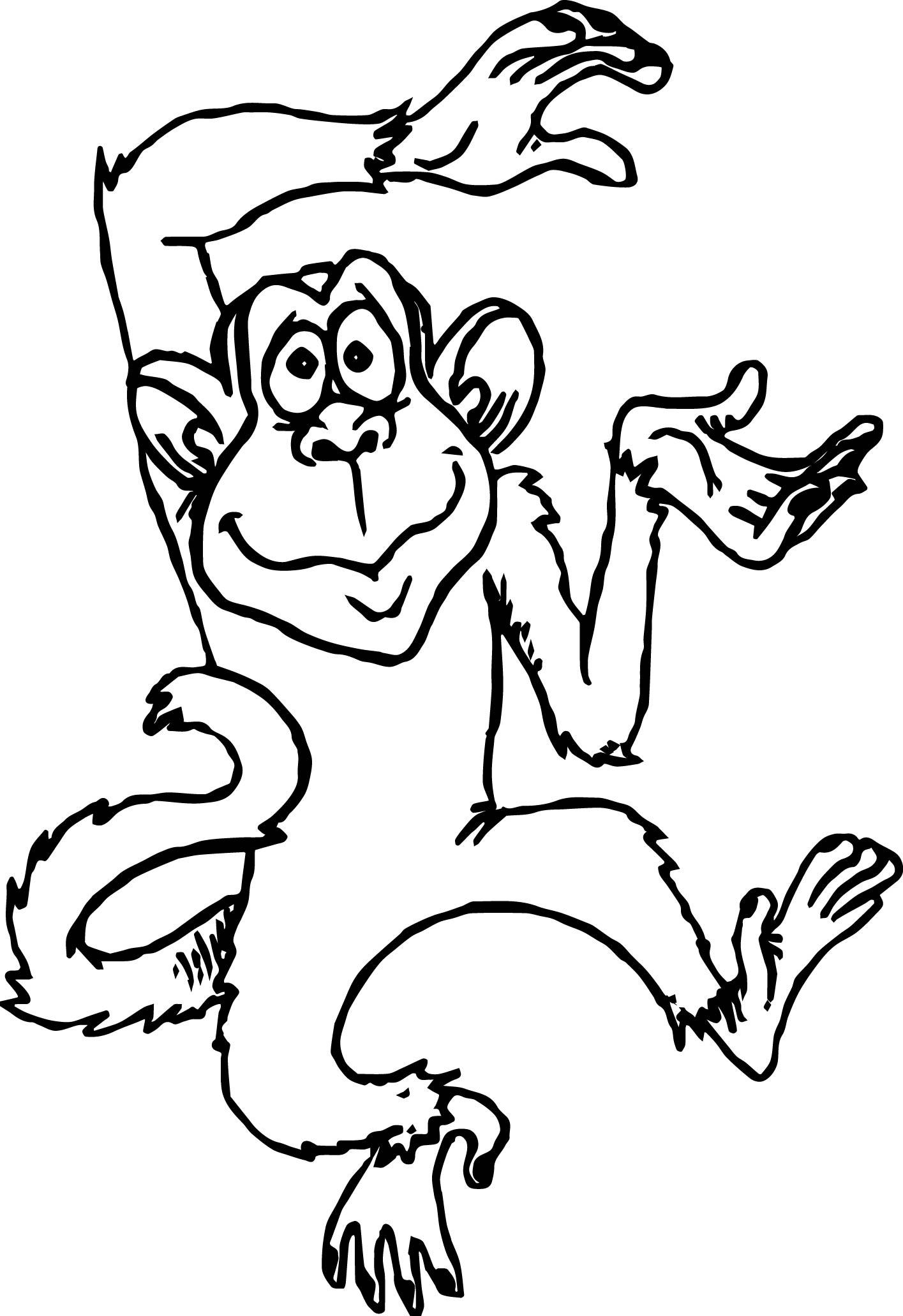 41+ Fun Monkey Coloring Pages Unique