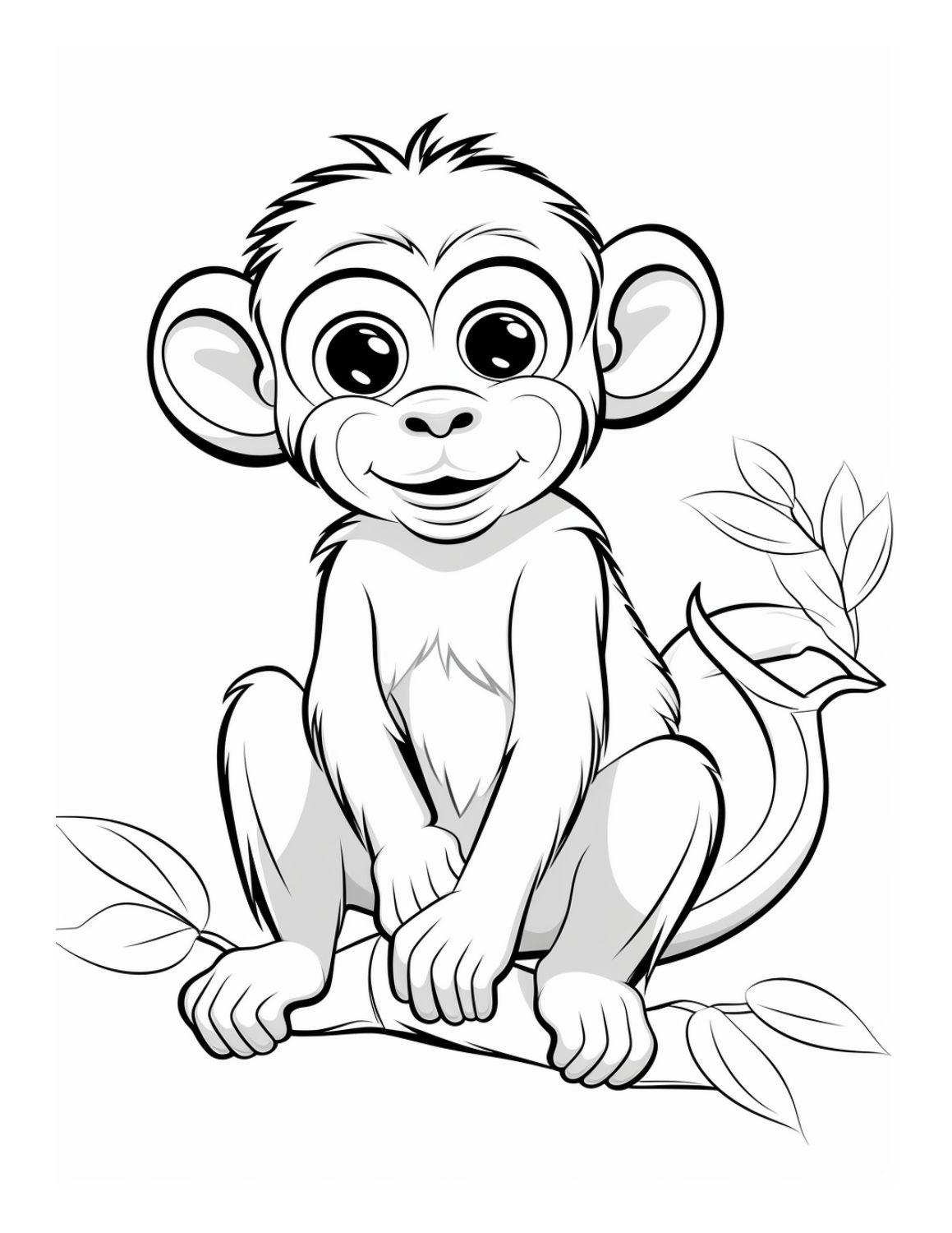 32+ Ultimate Monkey Coloring Pages PDF Printable