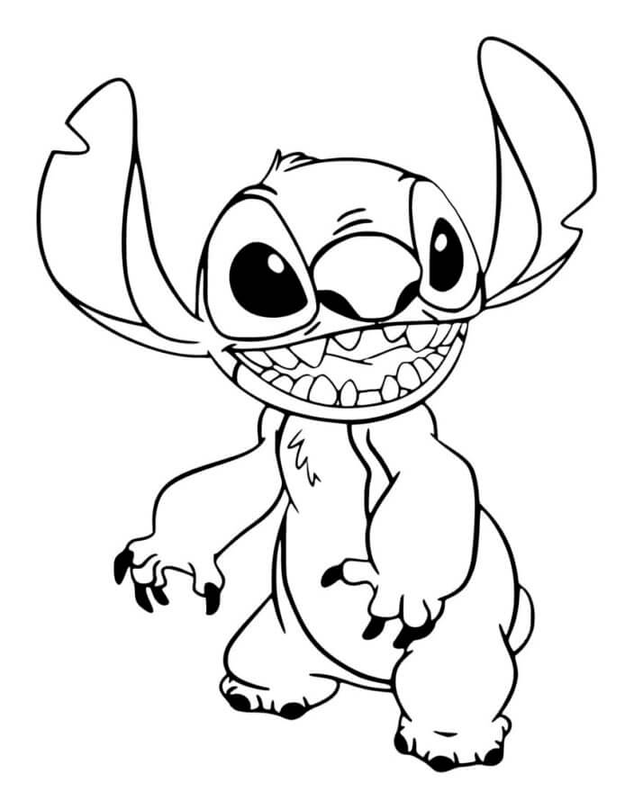 95+ Cute Angry Stitch Coloring Page Printable