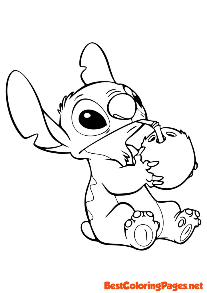 105+ Enchanting Cute Stitch Coloring Pages Printable