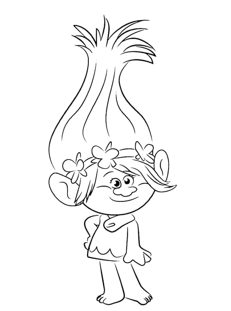 35+ The Best Trolls Coloring Pages Simple