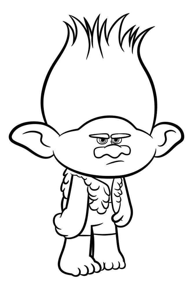 38+ Detailed Trolls Coloring Pages Detailed