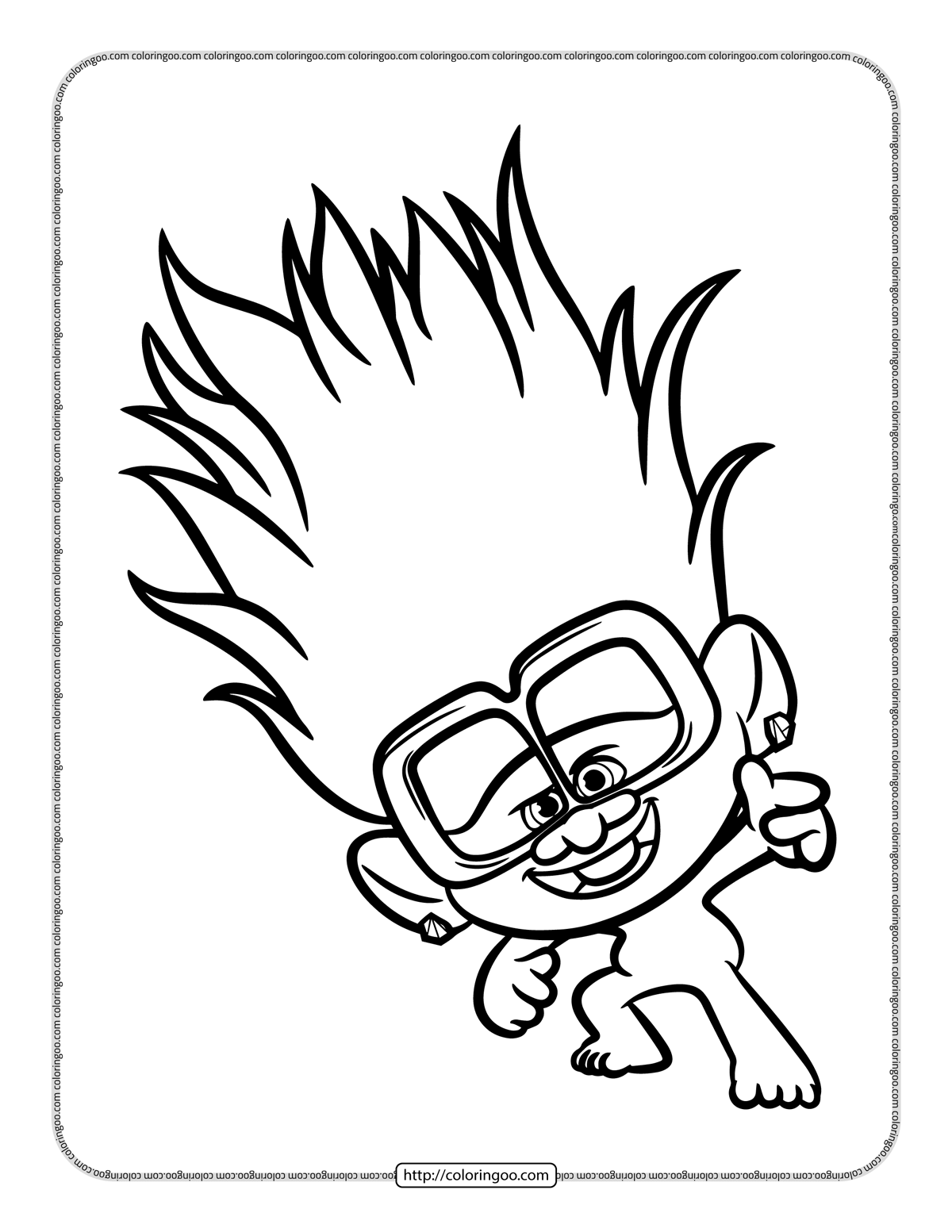 45+ New Trolls Coloring Pages Simple