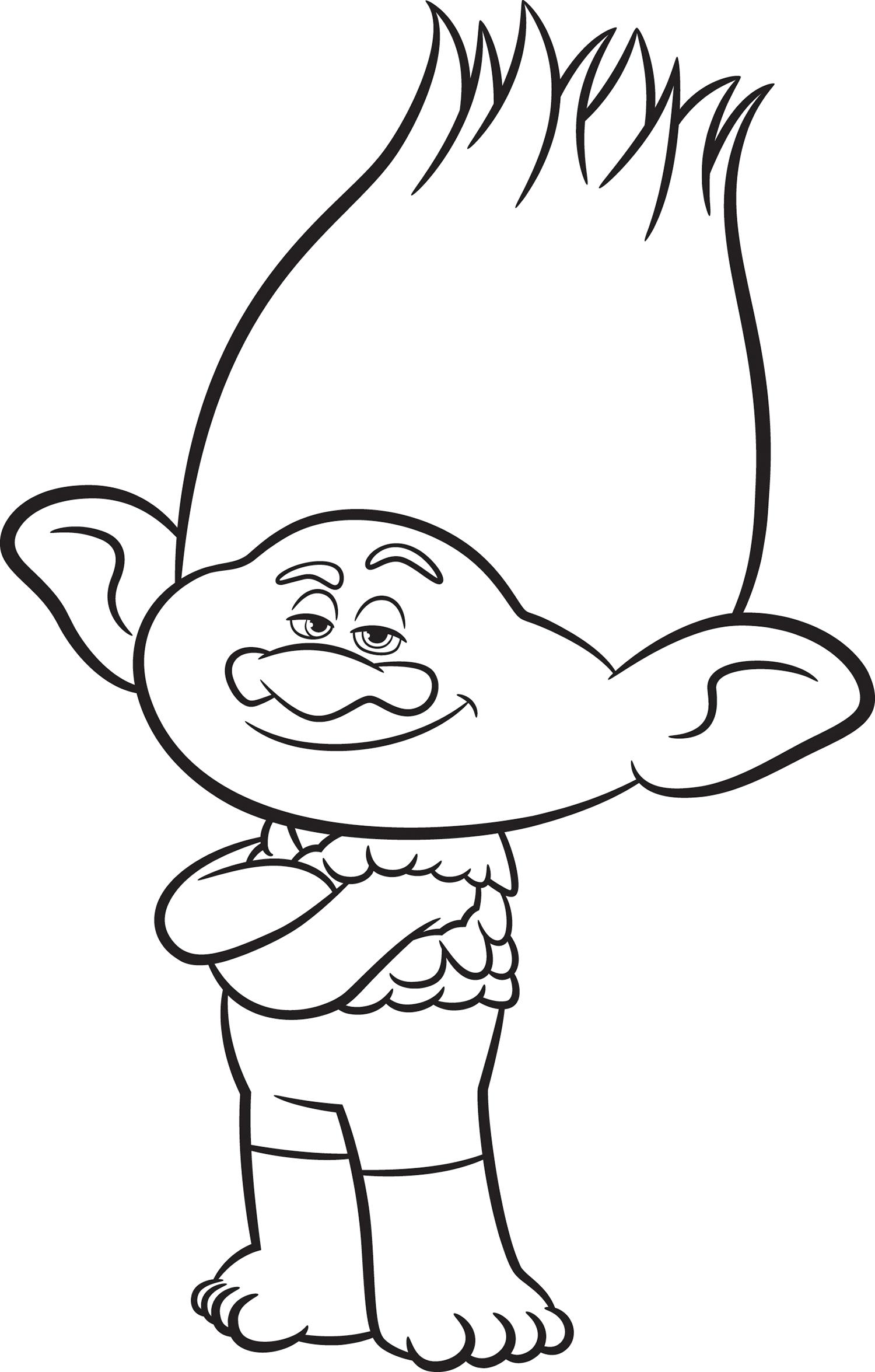 50+ Cute Trolls Coloring Pages Easy Kids