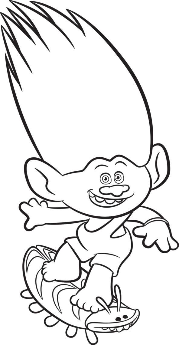 45+ Simple Trolls Coloring Pages Realistic