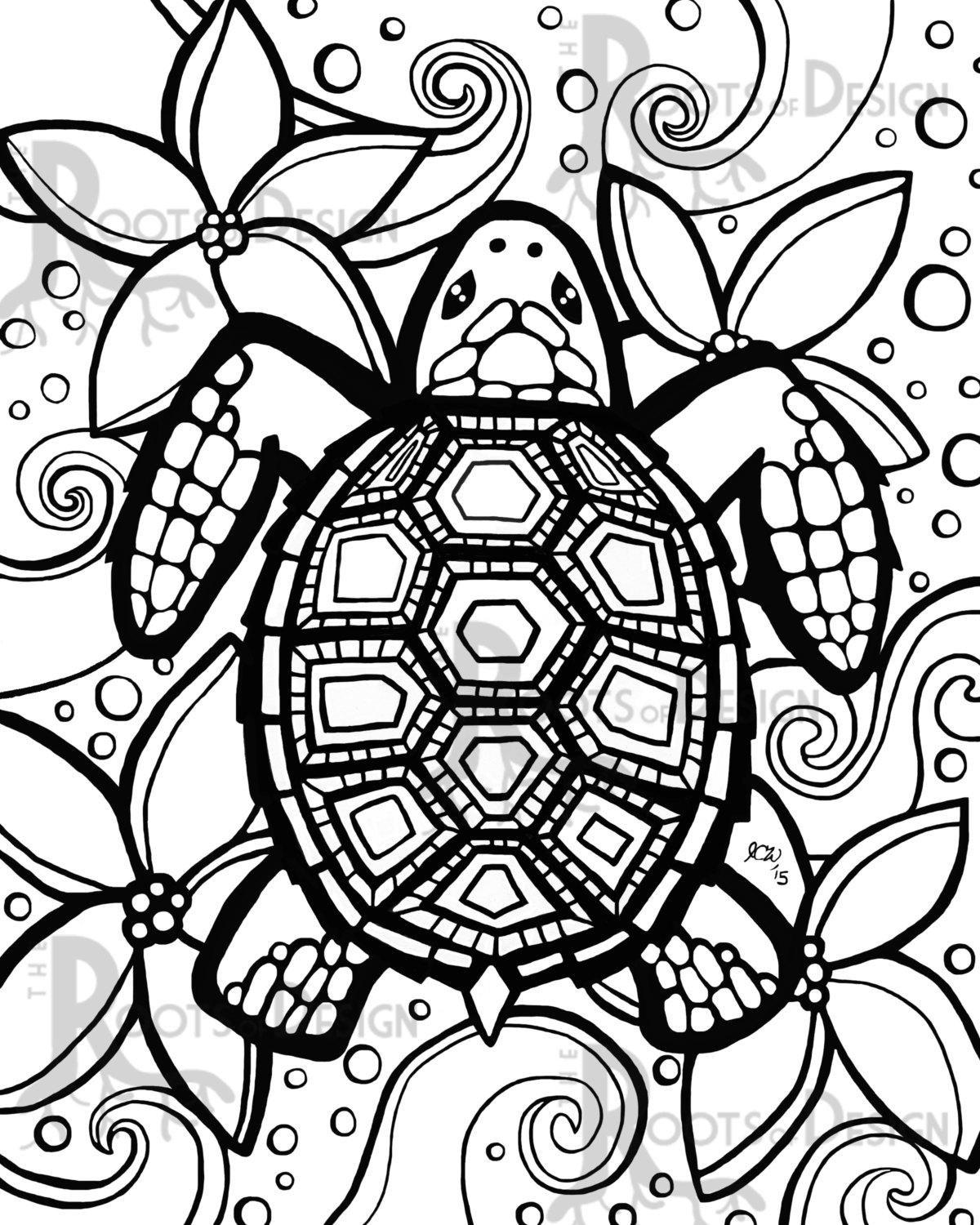 42+ Simple Turtle Coloring Pages Printable Sheets