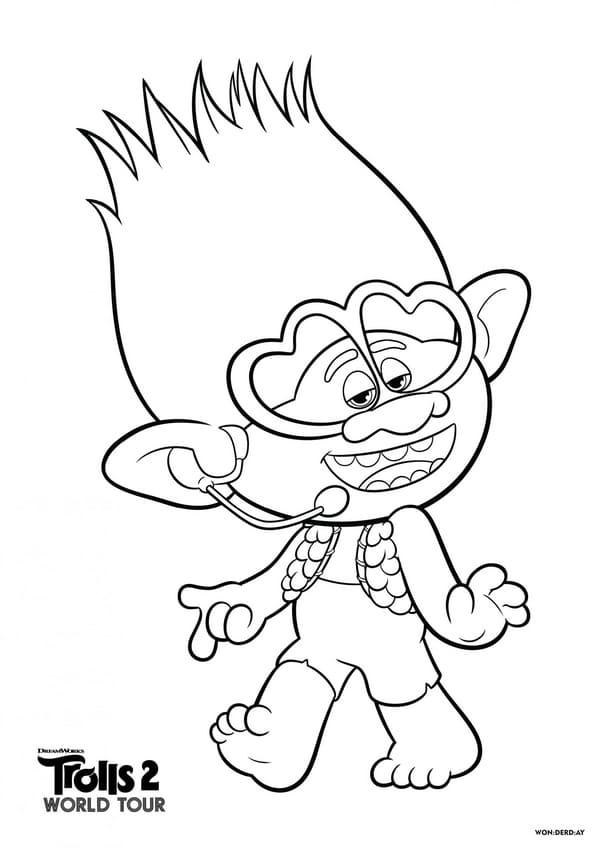 45+ Cheerful Trolls Coloring Pages Detailed