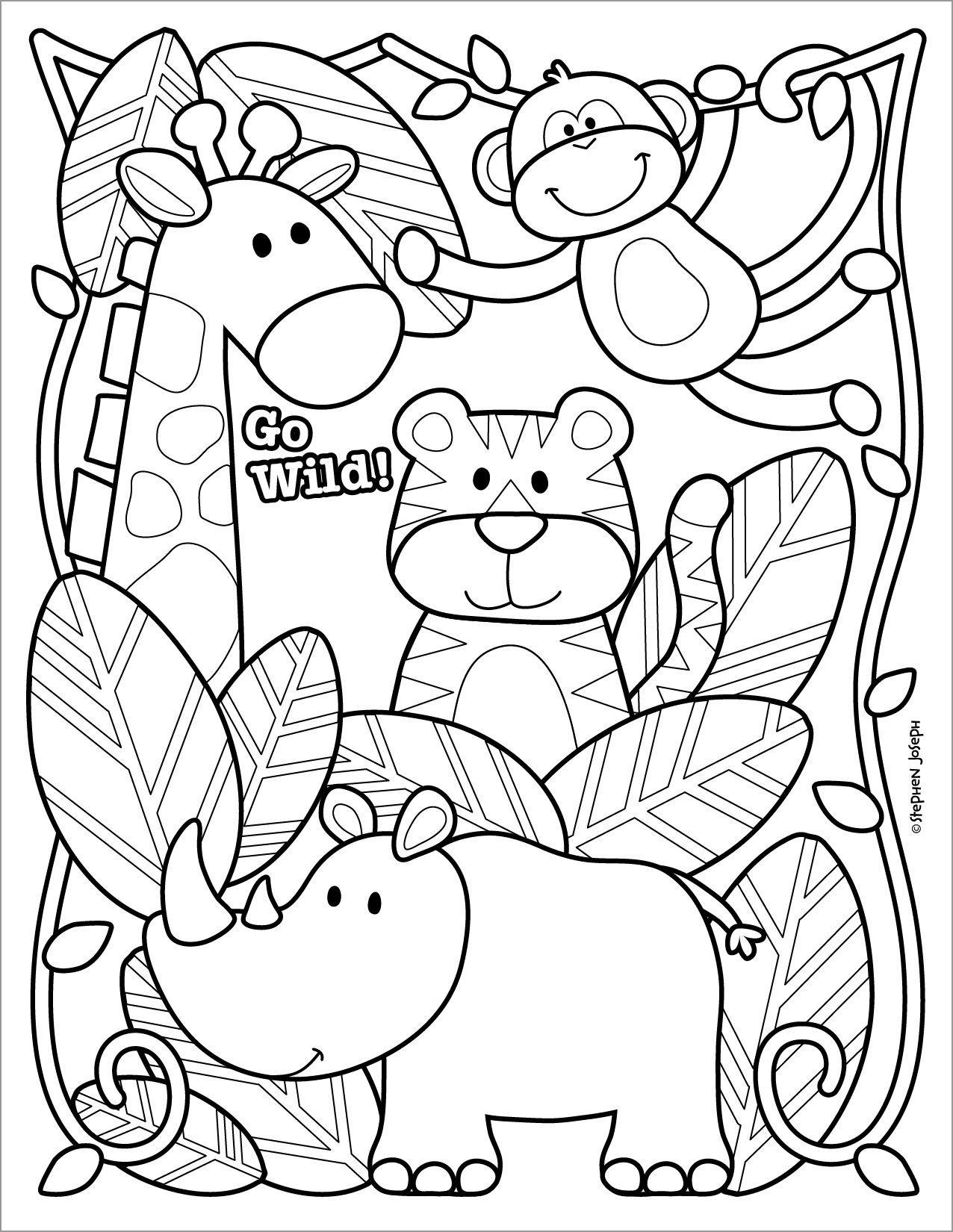 32+ Unique Animal Coloring Pages Aesthetic