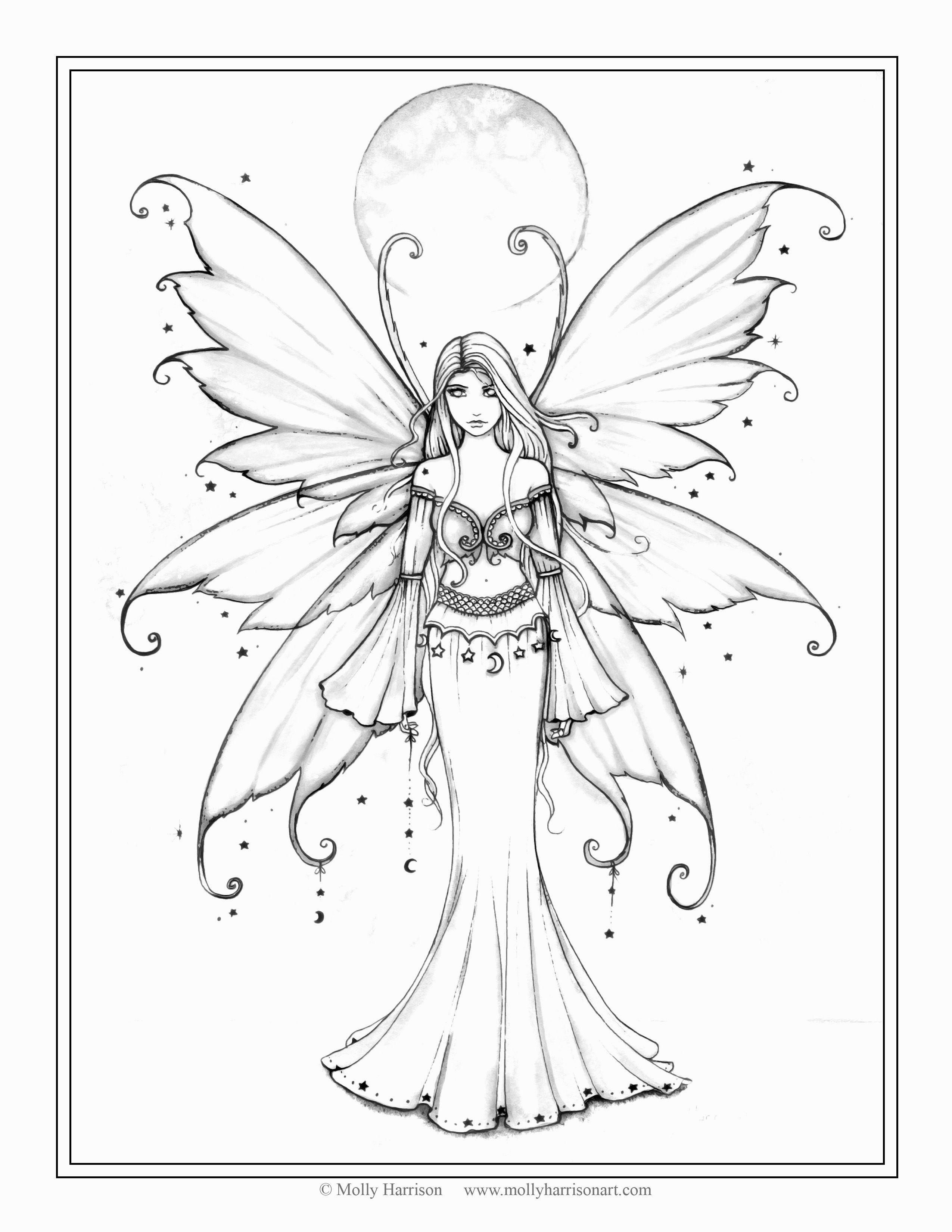 42+ Printable Fairy Coloring Pages for Adult