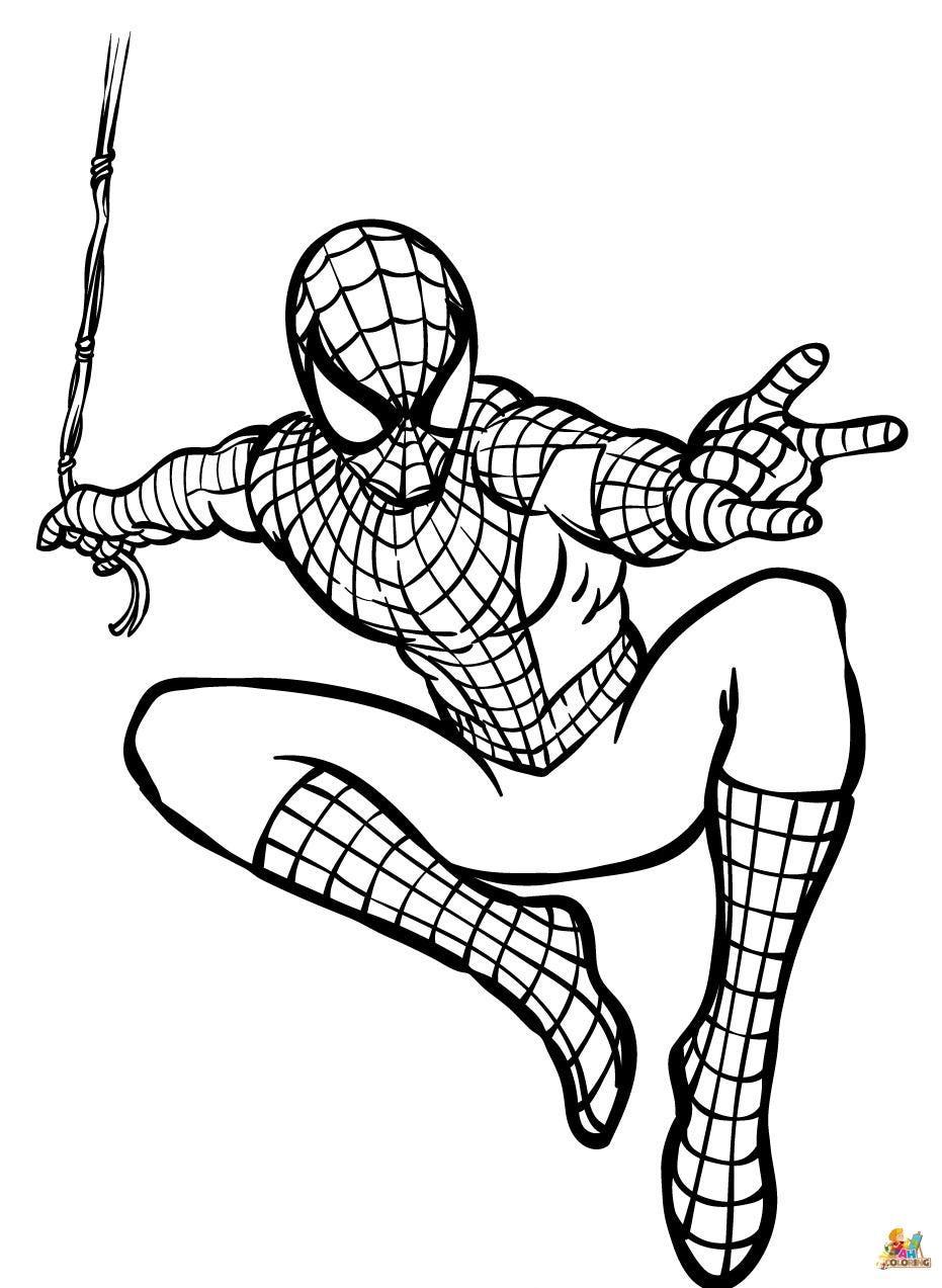 50+ Free Thanksgiving Coloring Pages Spiderman Sketch