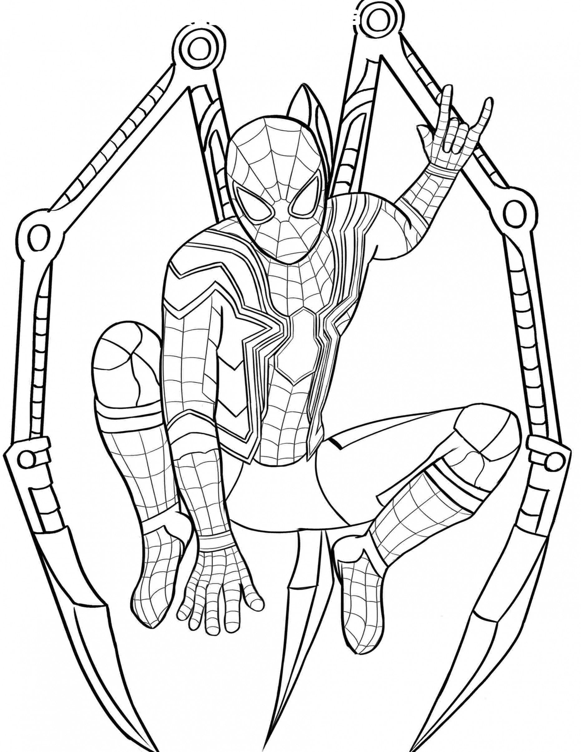 10 Black Spider-Man Coloring 7