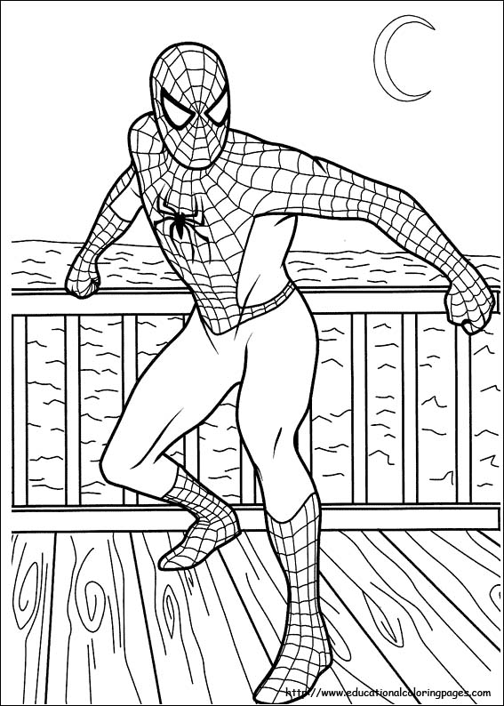 10 Kids Coloring Pages Free Printable Spiderman 6