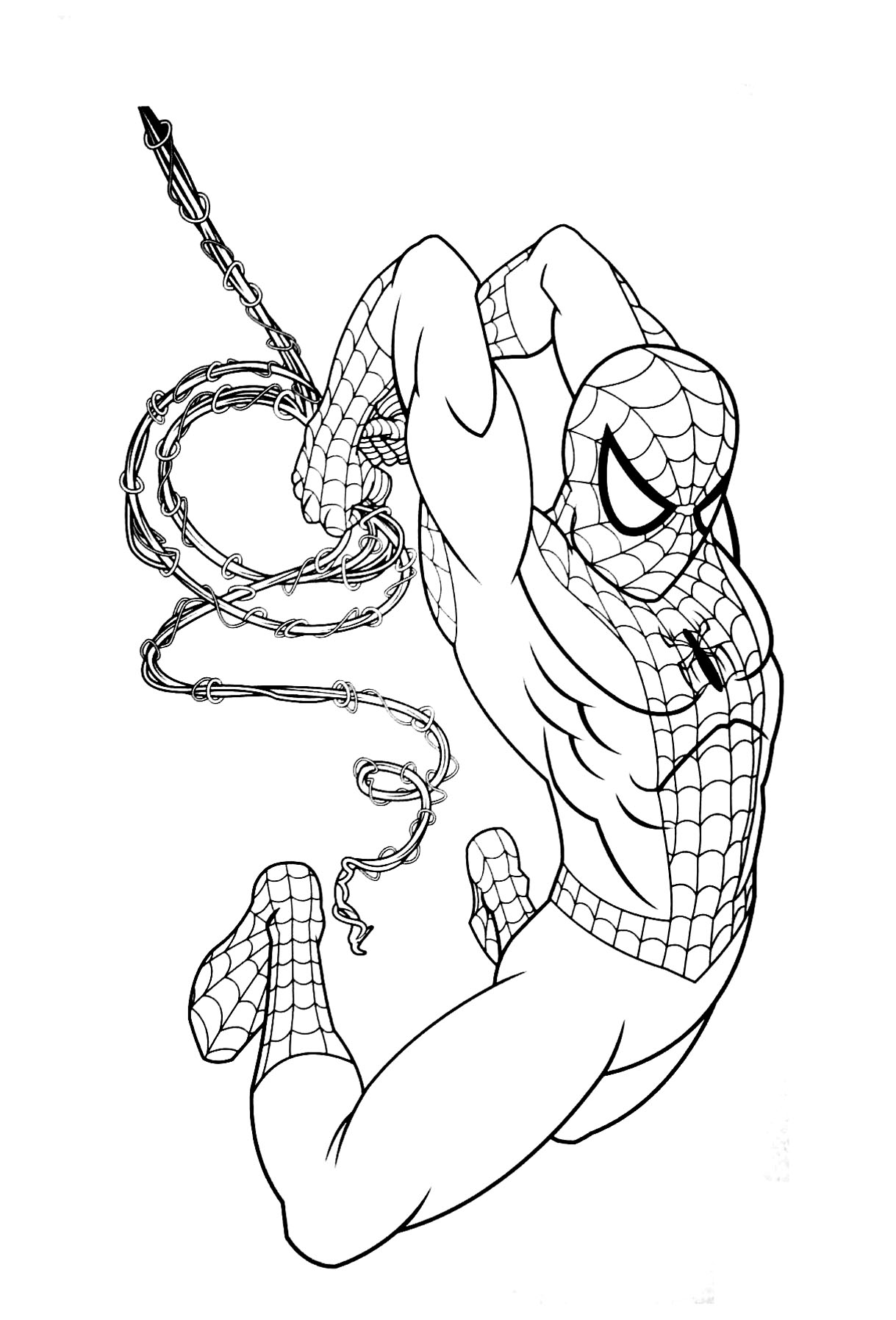 10 Kids Coloring Pages Free Printable Spiderman 9