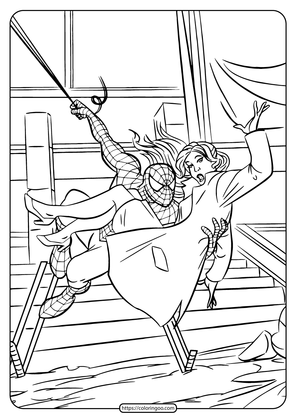 10 Spiderman And Mary Jane Coloring Pages 1