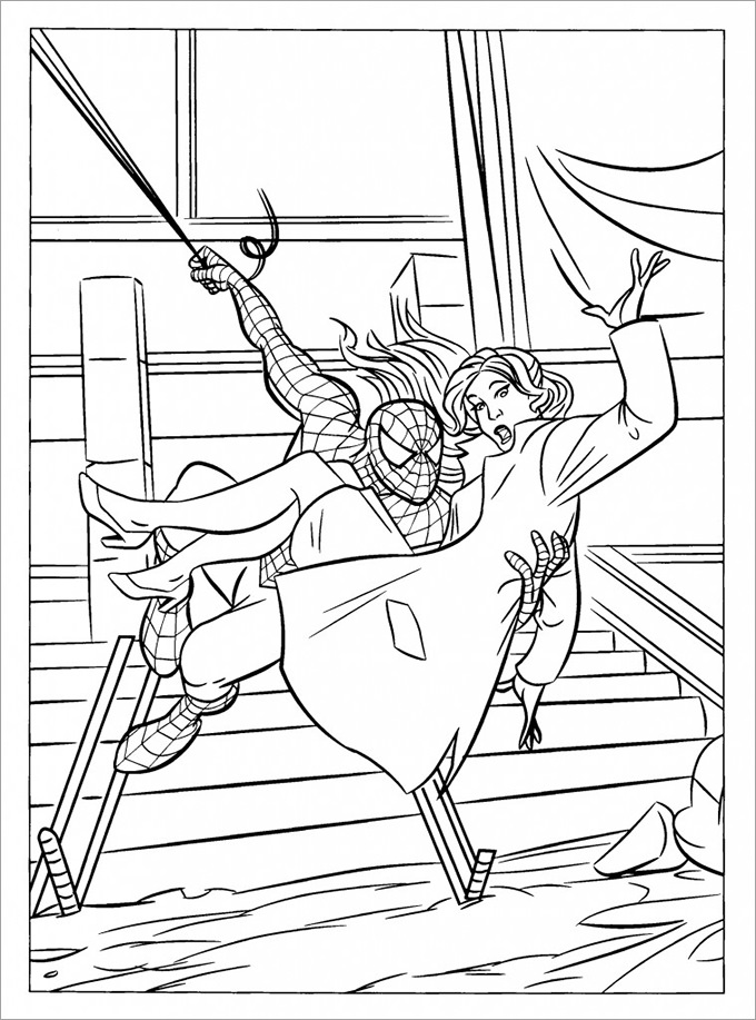 10 Spiderman And Mary Jane Coloring Pages 6