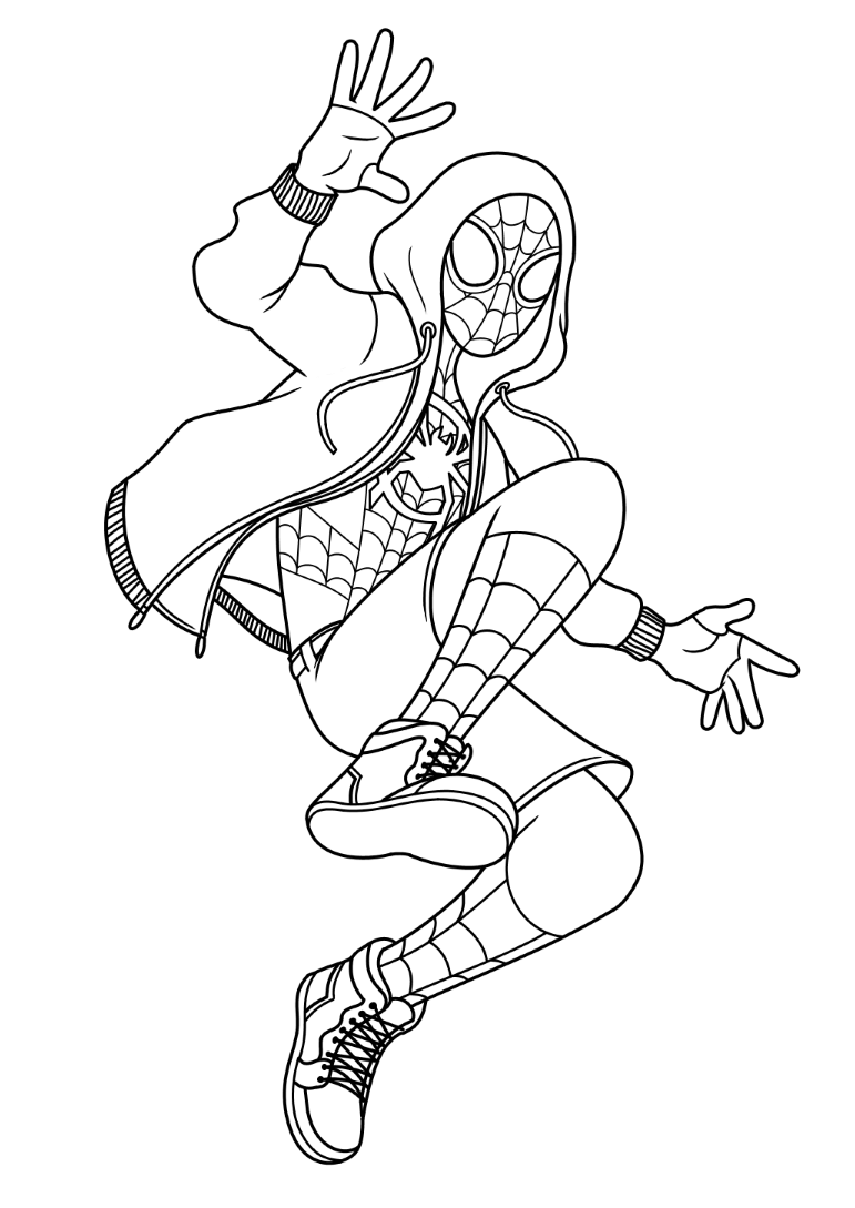 10 Spiderman Miles Morales PS5 Coloring Pages 2