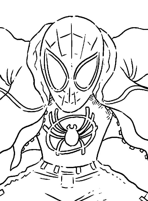 10 Spiderman Miles Morales PS5 Coloring Pages 3