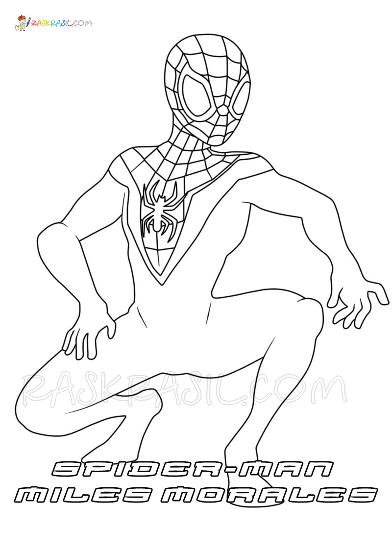 10 Spiderman Miles Morales PS5 Coloring Pages 6