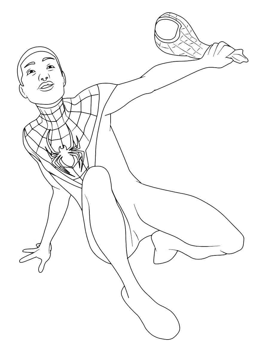 10 Spiderman Miles Morales PS5 Coloring Pages 8