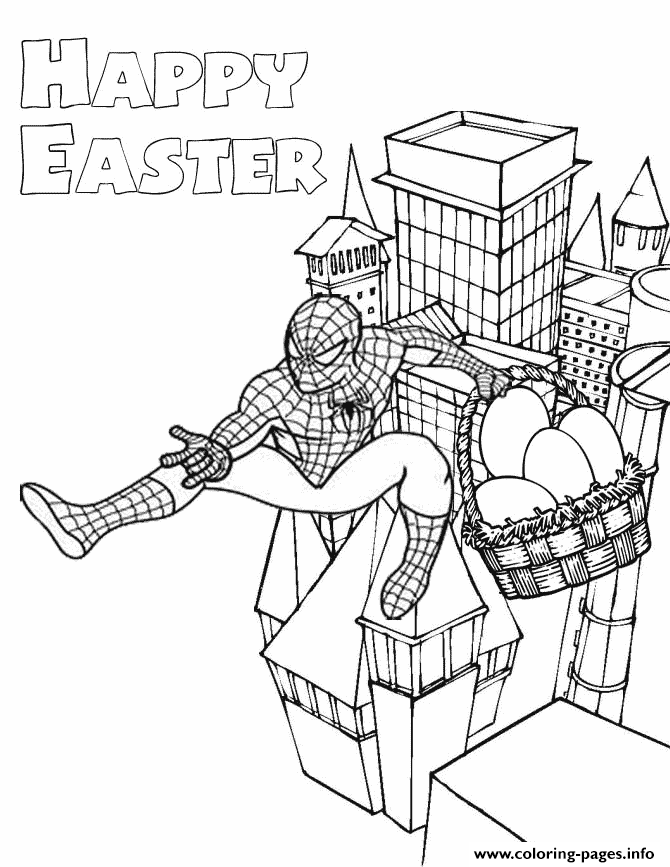 38+ Best of Spiderman Easter Coloring Pages PDF Printable