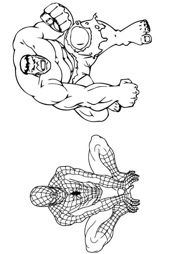 10 Hulk Spiderman Coloring Pages for Kids and Adults