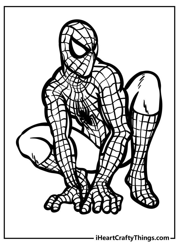 34+ Free Spiderman Coloring Pages Detailed for Kids