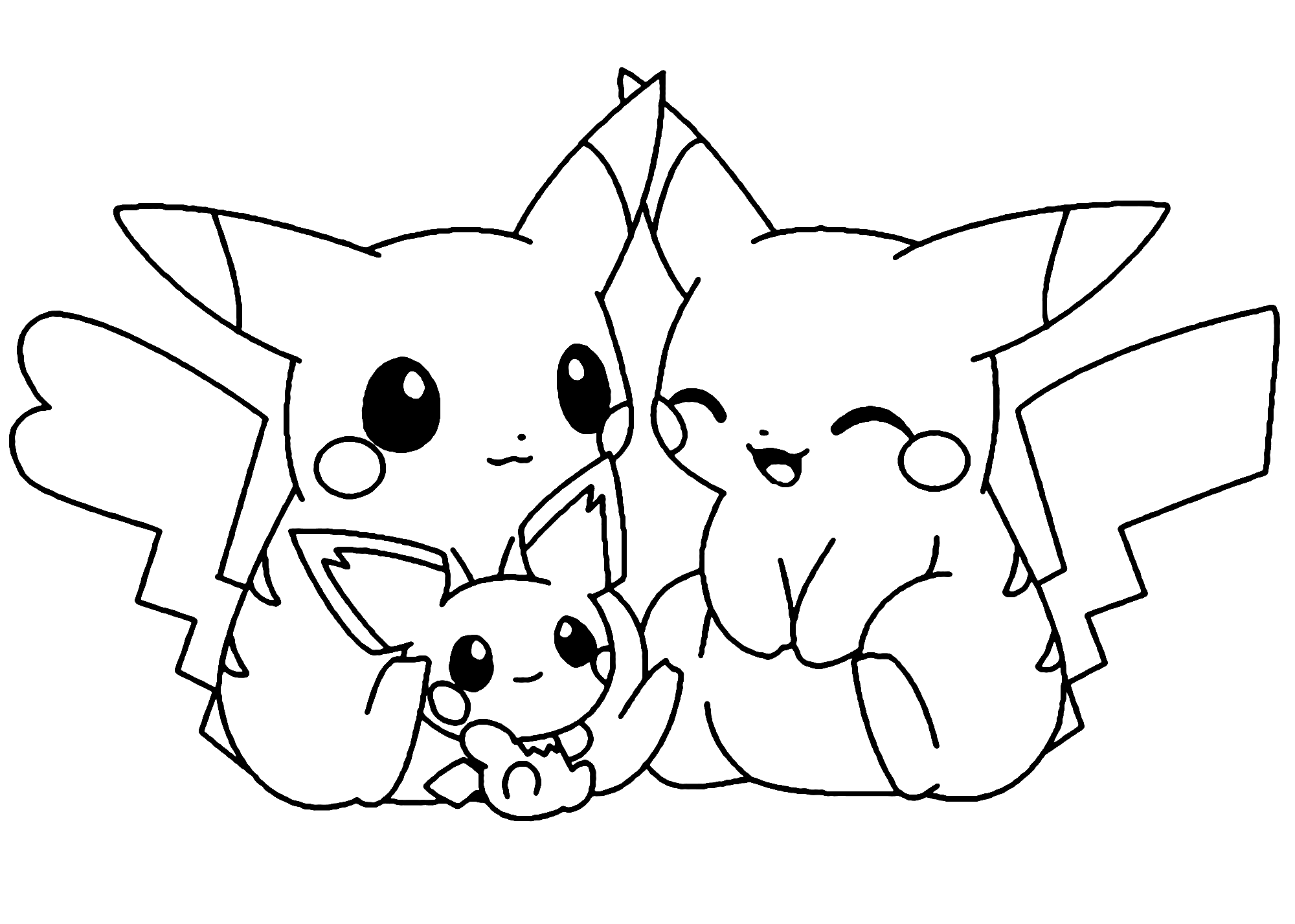 20 Easy Coloring Pages Pikachu Printable