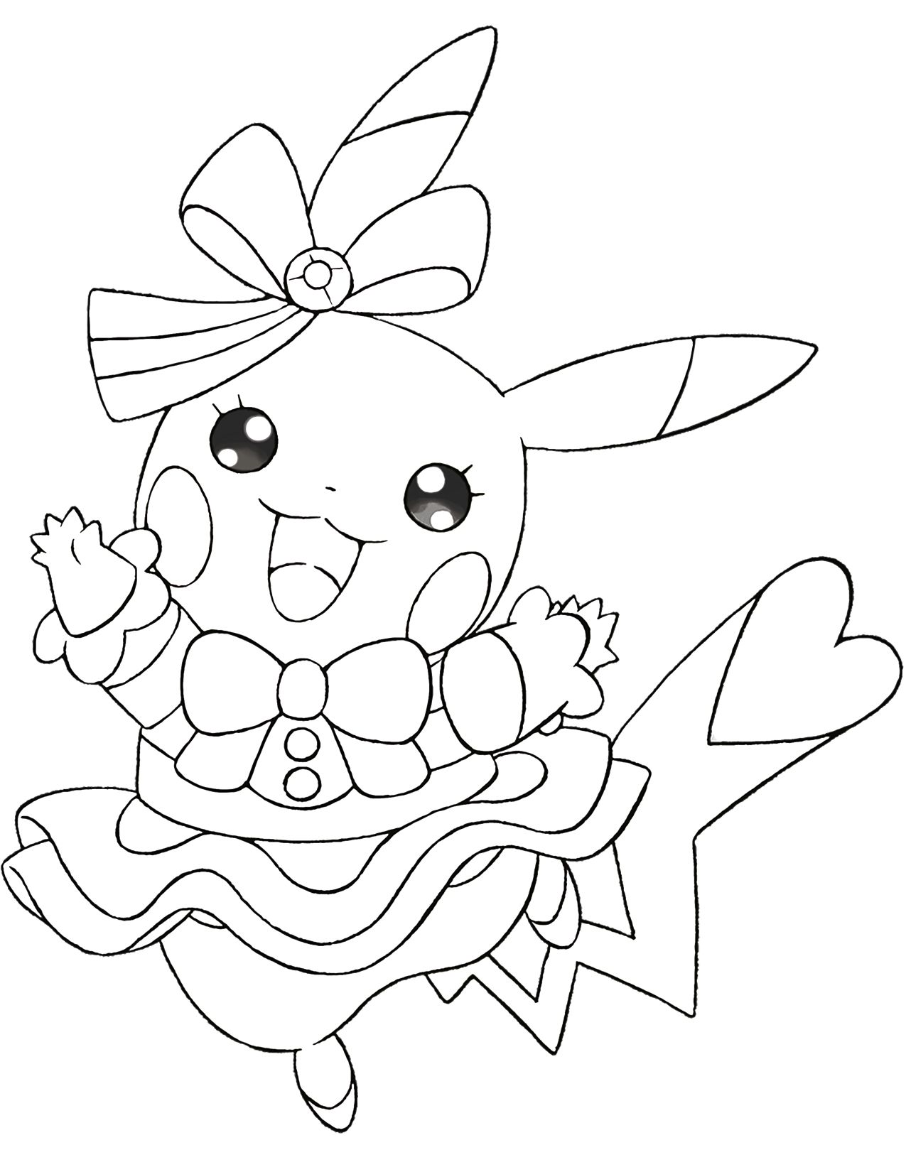 20 Pikachu Girl Coloring Pages